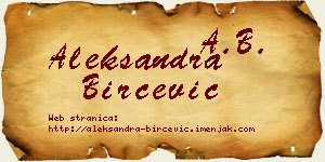 Aleksandra Birčević vizit kartica